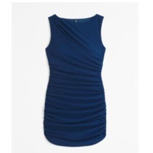 Abercrombie & Fitch Navy stretch draped mini dress